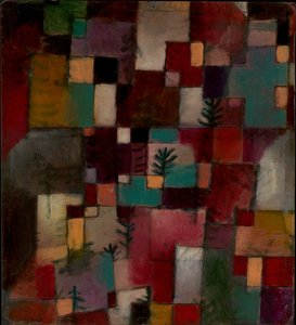 Rytmy czerwono-zielone i fioletowo-żółte autorstwa Paul Klee