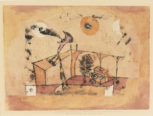 Bohaterski tenor jako śpiewak koncertowy, 1922 autorstwa Paul Klee