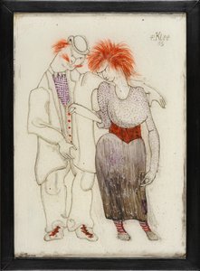 Verkommennes Paar Bad para płci, 1905. autorstwa Paul Klee
