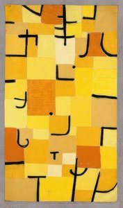 Znaki w kolorze żółtym. 1937 autorstwa Paul Klee
