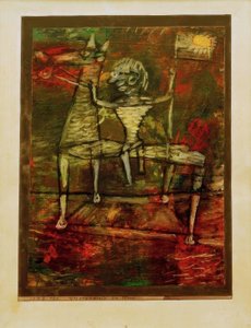 Krasnoludzki herold na koniu autorstwa Paul Klee
