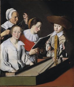 Une fete musicale - Impreza muzyczna, autorstwa La Tarte, Paul (?-1636). Olej na płótnie. Wymiar : 116x98,8 cm. Muzeum Narodowe w Sztokholmie autorstwa Paul La Tarte