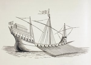 16Th Century Galley. autorstwa Paul Lacroix