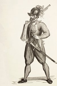 Arquebusier z XVI wieku. autorstwa Paul Lacroix
