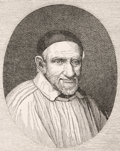 Święty Wincenty a Paulo 1581-1660. Francuski katolicki ksiądz i święty. Na podstawie dzieła Simona Francois. autorstwa Paul Lacroix