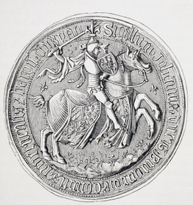Pieczęć Jeana Ii, księcia Burgundii, hrabiego Nevers i barona Donzy 1371-1419. autorstwa Paul Lacroix