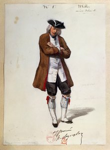 Kostium dla Luisy Miller autorstwa Giuseppe Verdiego, szkic