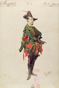 Kostium myśliwego Samiela do opery "Der Freischutz" Carla Marii von Webera (1786-1826) 1841