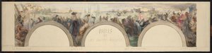 Szkic holu wejściowego Hôtel de ville de Paris: Paryż i wielkie epoki autorstwa Paul Louis Delance