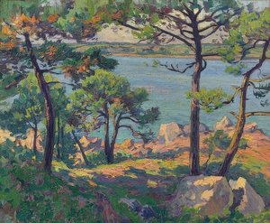 Sosny na rzece Trieux. 1913 autorstwa Paul Madeline