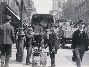 Sprzedawca sorbetu lub wody w Cheapside, 1893 r.
