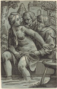 Zuzanna i Starsi autorstwa Paul Maupin, after Jacques Stella