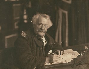 [Félix Nadar siedzi przy stole do pisania]. autorstwa Paul Nadar