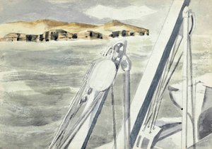 Wybrzeże w pobliżu Gibraltaru autorstwa Paul Nash