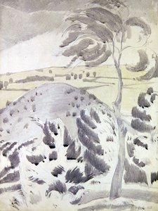 Wzgórze i drzewo autorstwa Paul Nash