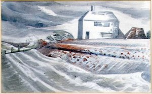 Dom nad morzem, Dymchurch, Kent autorstwa Paul Nash