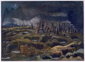 Nightfall, z brytyjskich artystów na froncie, kontynuacja frontu zachodniego, część trzecia, Paul Nash autorstwa Paul Nash
