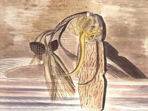 Przedmioty na piaskach autorstwa Paul Nash
