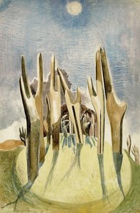 Drewno na wzgórzu autorstwa Paul Nash