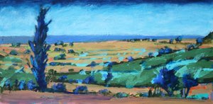 Wybrzeże Devon, 2021 (akryl na płycie) autorstwa Paul Powis