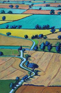 Lane w lecie (akryl na pokładzie) autorstwa Paul Powis