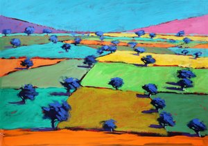 The Gullet, 2021 (akryl na papierze) autorstwa Paul Powis