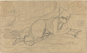 Studium dla „Kłamliwego czytelnika” autorstwa Paul Elie Ranson