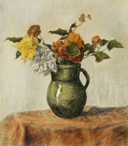 Wazon kwiatów; Wazon z kwiatami, ok. 1900 autorstwa Paul Elie Ranson