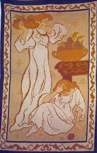 Kobiety w białym gobelinie autorstwa Paula Ransona (1864-1909) XX-wieczny Paryż, miejskie muzeum sztuki nowoczesnej autorstwa Paul Elie Ranson