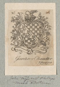 Ekslibris Gardinera Chandlera autorstwa Paul Revere