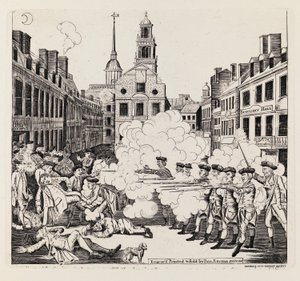 Krwawa masakra autorstwa Paul Revere