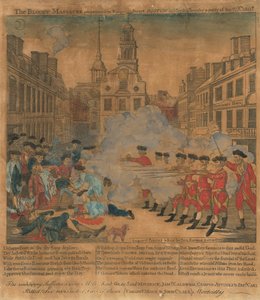 Masakra bostońska autorstwa Paul Revere, after Henry Pelham