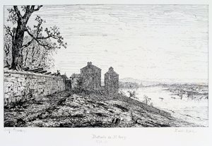 Bateria St Ouen, oblężenie Paryża, 1870-1871 autorstwa Paul Roux