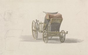 Powóz z herbem królewskim, ok. 1764 (ołówek i w/c na papierze) autorstwa Paul Sandby