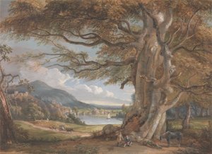 Bridgnorth (kolor korpusu, akwarela, kreda i grafit na papierze) autorstwa Paul Sandby