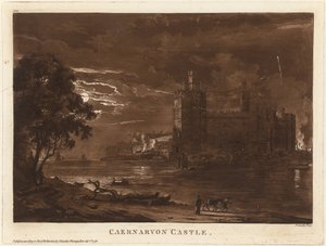 Zamek Caernarvon (Noc) autorstwa Paul Sandby