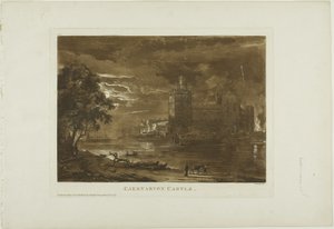 Zamek Caernarvon autorstwa Paul Sandby