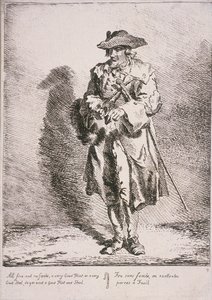 Sprzedawca krzemienia i stali, Cries of London, 1760 autorstwa Paul Sandby