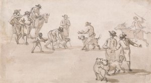 Grupa figurek: walka powietrzna autorstwa Paul Sandby