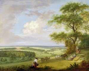 Hackwood Park, Hampshire (olej na płótnie) autorstwa Paul Sandby