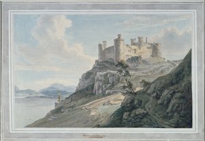 Zamek Harlech autorstwa Paul Sandby
