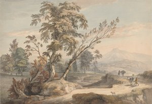 Włoski pejzaż z podróżnikami no. 2 autorstwa Paul Sandby
