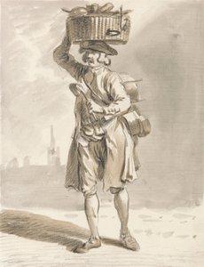 London Cries: A Man with a Basket (Mężczyzna sprzedający garnki i patelnie) autorstwa Paul Sandby