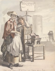 London Cries: „Zamień swoją miedź w srebro teraz na twoich oczach” (projekt strony tytułowej) autorstwa Paul Sandby
