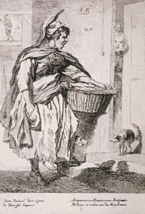 Sprzedawca makreli, Cries of London, 1760 autorstwa Paul Sandby