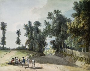 W drodze do Tonbridge: podróżni odpoczywający na taśmie przy drodze, autorstwa Paul Sandby