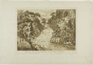 Rhaidr-y Wennel w pobliżu Llanrwst w kraju Denbigh autorstwa Paul Sandby