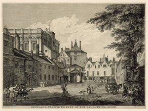 Scotland Yard z częścią Domu Bankietowego autorstwa Paul Sandby