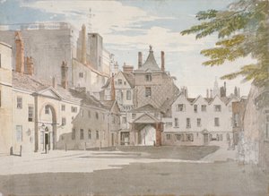Scotland Yard z częścią Banqueting House, Whitehall, Westminster, Londyn, c1776 autorstwa Paul Sandby