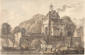 Most w Bridgnorth w Shropshire autorstwa Paul Sandby